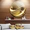 Designart - Elegant Sofa' Disc Large Abstract Circle Metal Wall Art